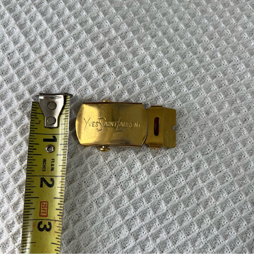 YSL Yves Saint Laurent Gold Belt Buckle Accessories accent piece authentic‎ - Picture 4 of 10